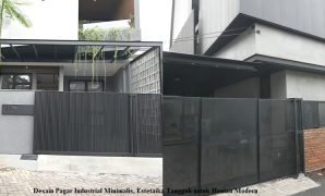 Desain Pagar Industrial Minimalis, Estetika Tangguh untuk Hunian Modern