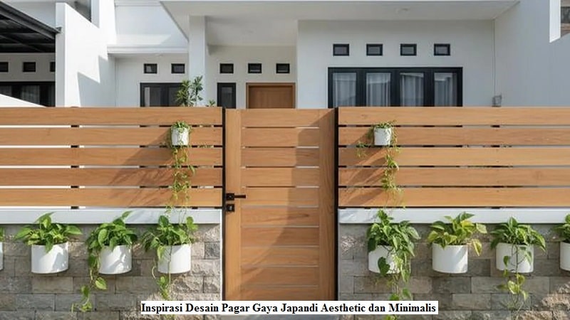 Inspirasi Desain Pagar Gaya Japandi Aesthetic dan Minimalis